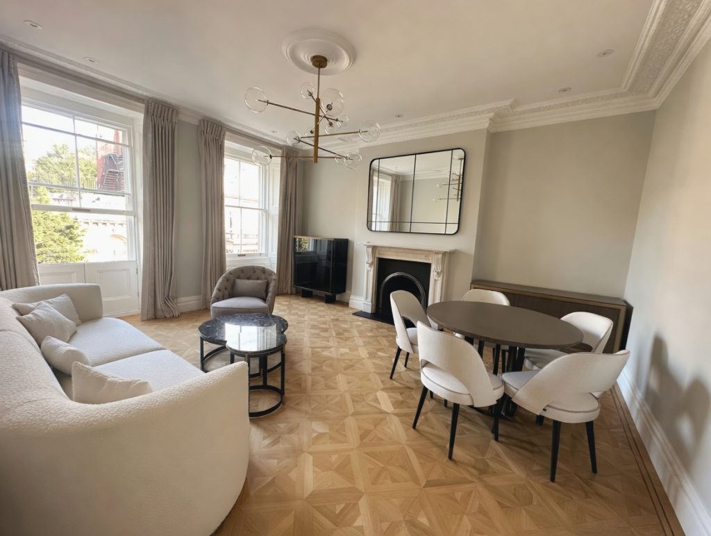 Rooms Gallery by LMDEC LTD High-end penthouse living room with Hyde Park views Kensington Palace Gate